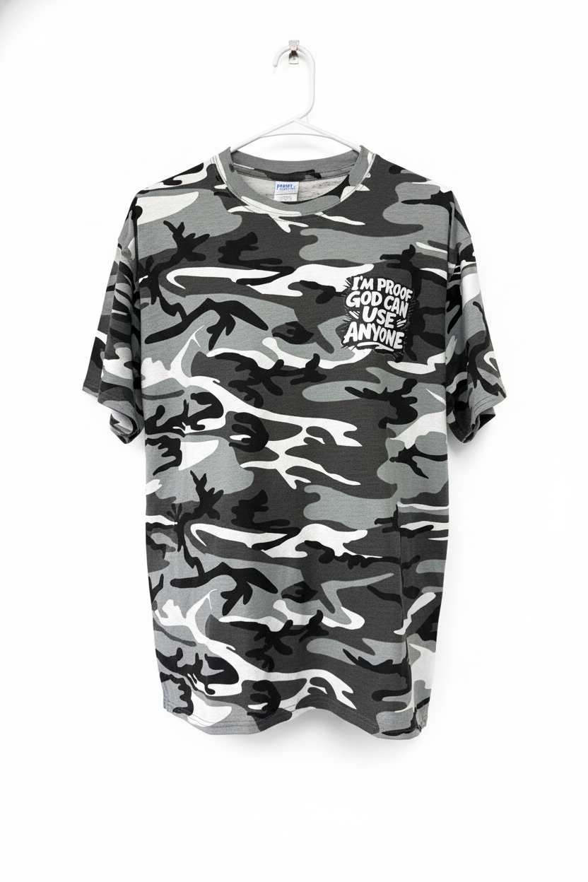 God Can Use Anyone” Camo Tee