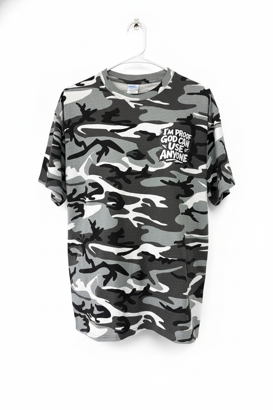 God Can Use Anyone” Camo Tee