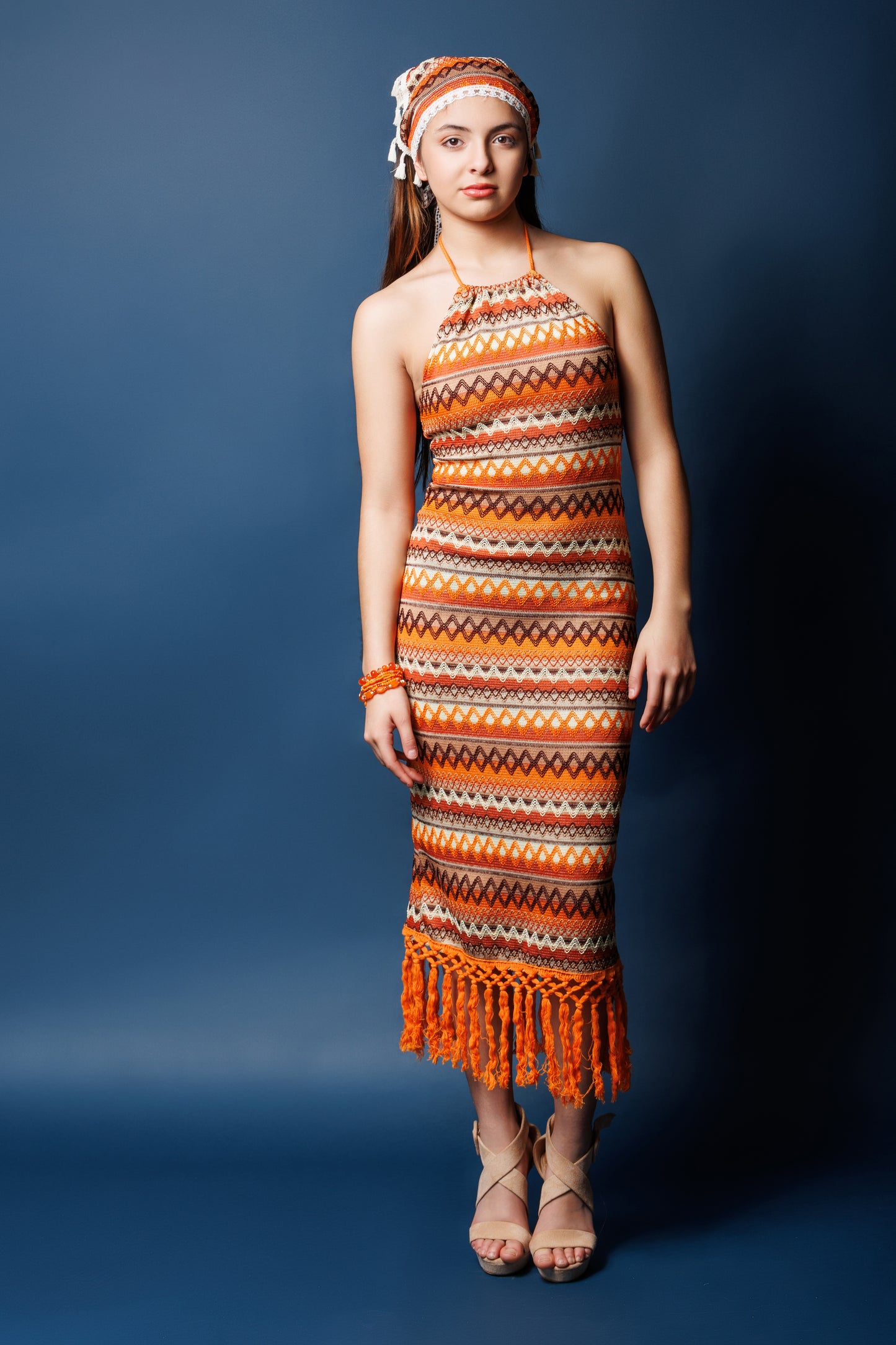 Tribal Elegance Fringe Dress